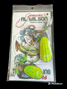 Al Wilson Genuine Fishing Flasher GREEN SCALES - Size 8